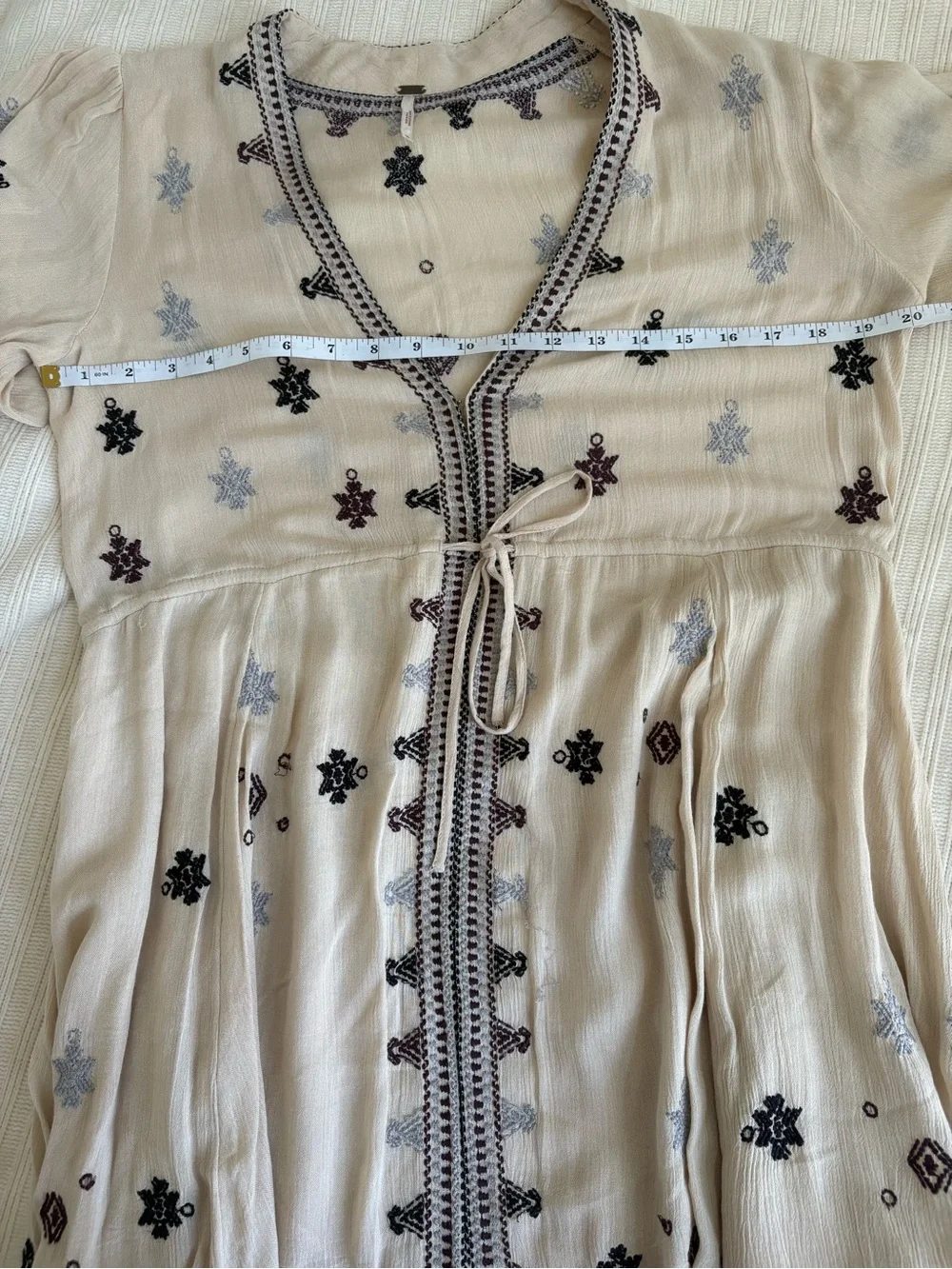 Free People Star Gazer Embroidered Peasant Dress